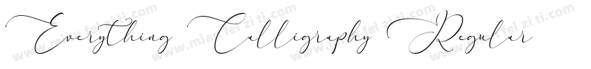 Everything Calligraphy Regular字体转换